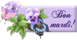 Gif animé Bon mardi fleurs